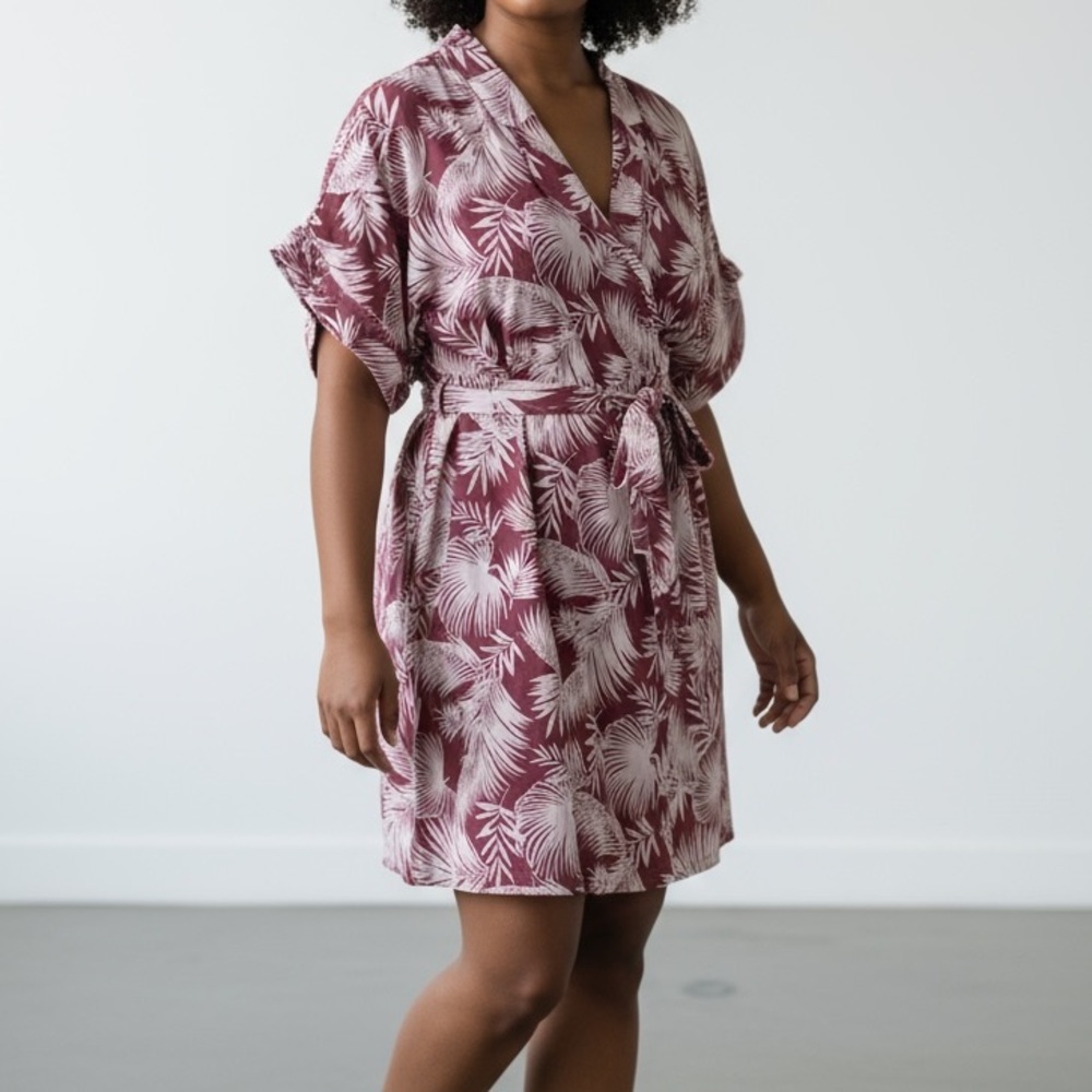 Torrid Women's Tropical Print Dress in Pink and White size 5